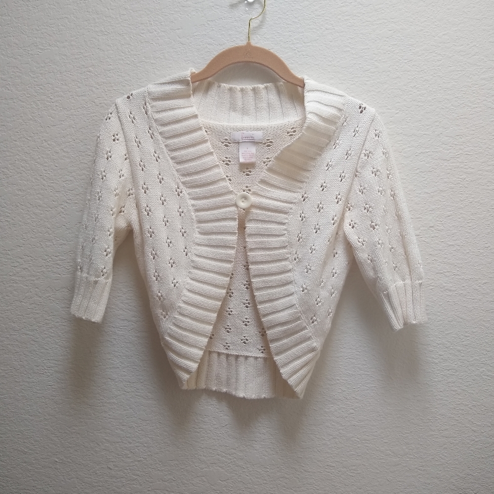 Vintage 90s Frenchi Eyelet Shrug Cardigan
